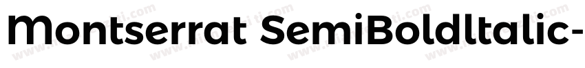 Montserrat SemiBoldltalic字体转换